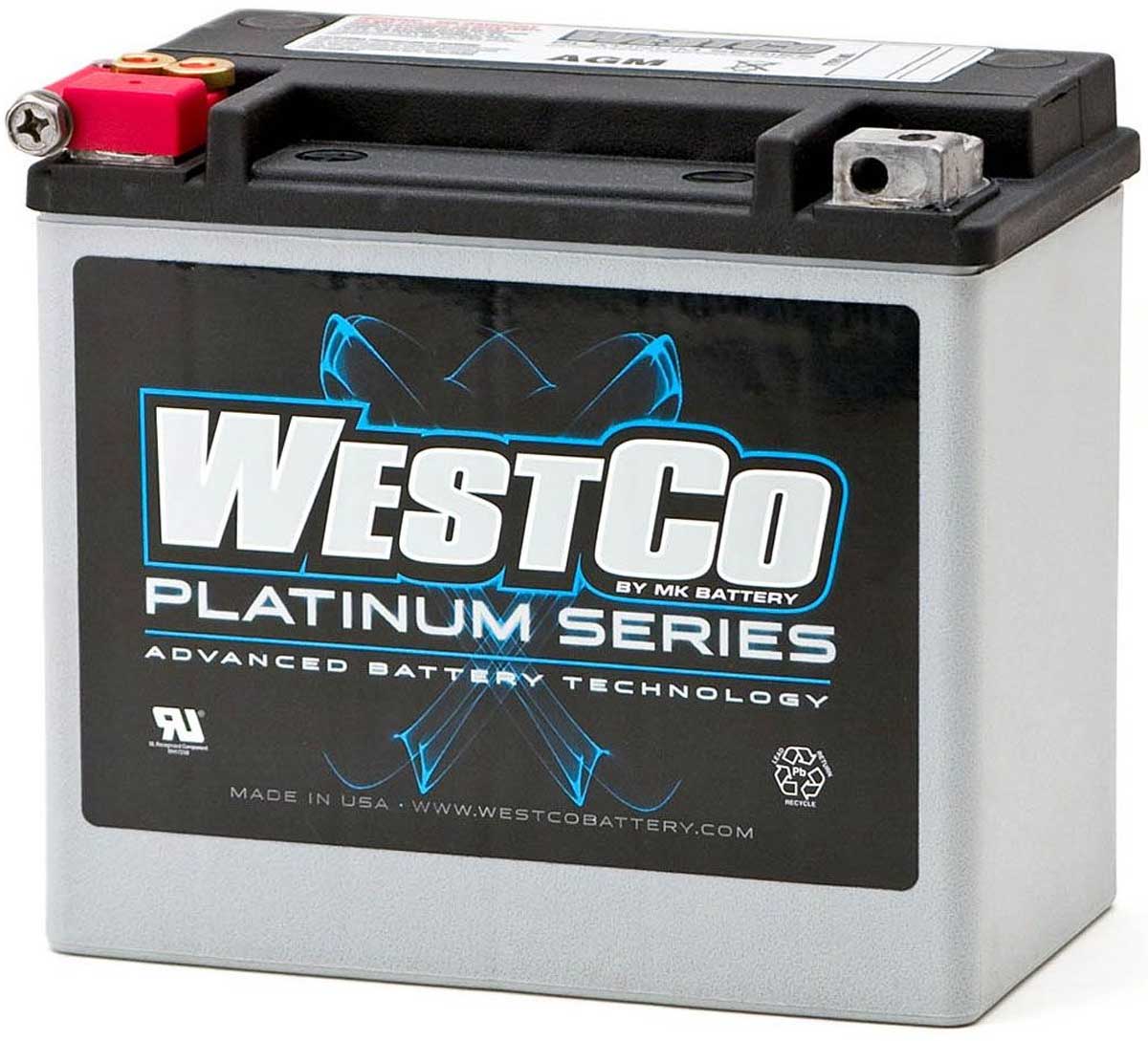WCP20 SVR20 WestCo Platinum motorcycle battery 325CCA