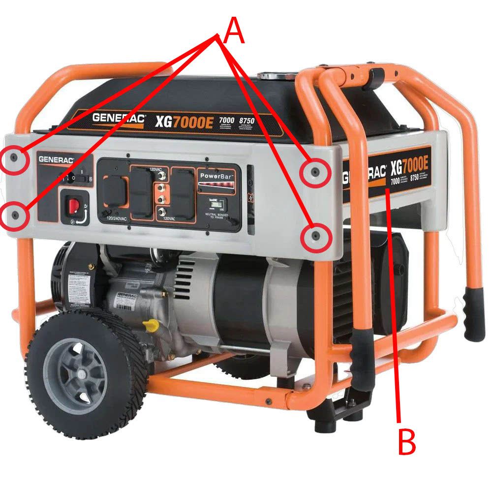 Generac XG7000E XG8000E generator battery 12v