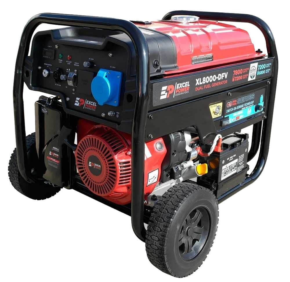 Excel Power XL8000DFV battery dual-fuel generator