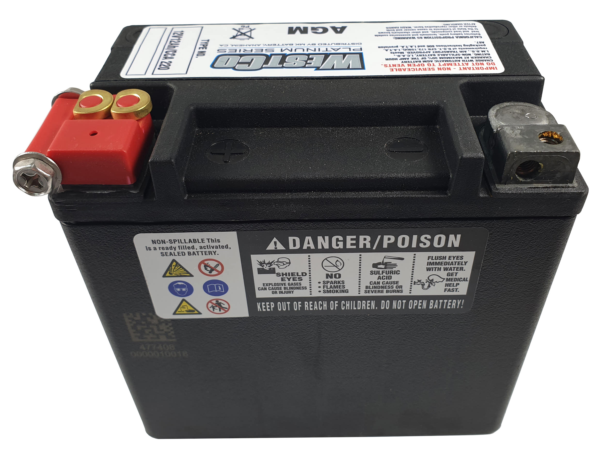 Batteria AGM YTX14-BS Per Moto Aprilia Dorsoduro 750 2008 | Ricambio Originale - Foto 5