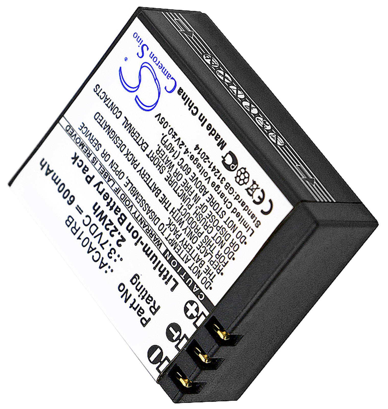 Activeon ACA01RB CX CX-Gold CX-HD camera battery 600mAh