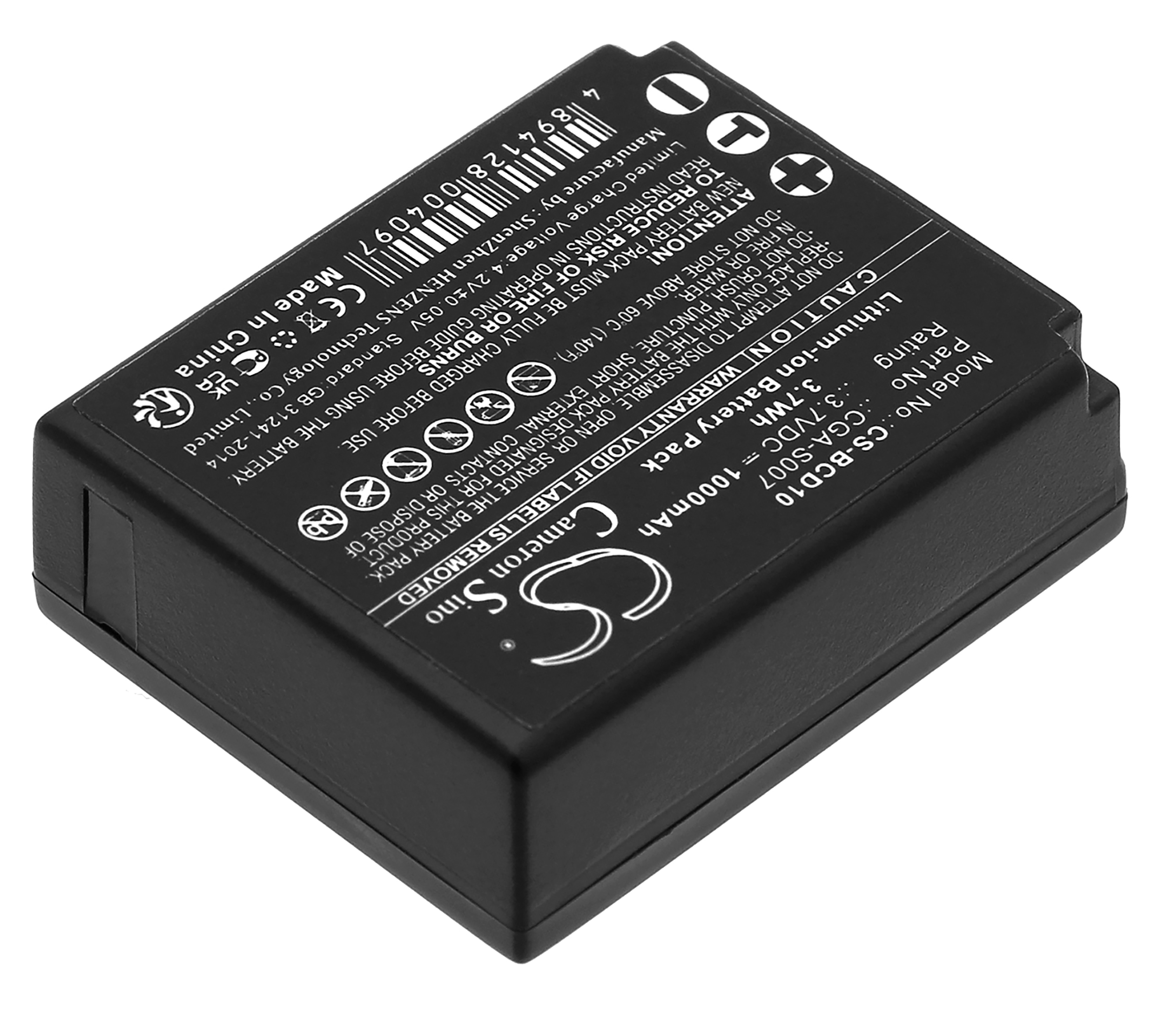 Panasonic Lumix DMC-TZ1 DMCTZ11 camera battery 1000mAh 3.7V