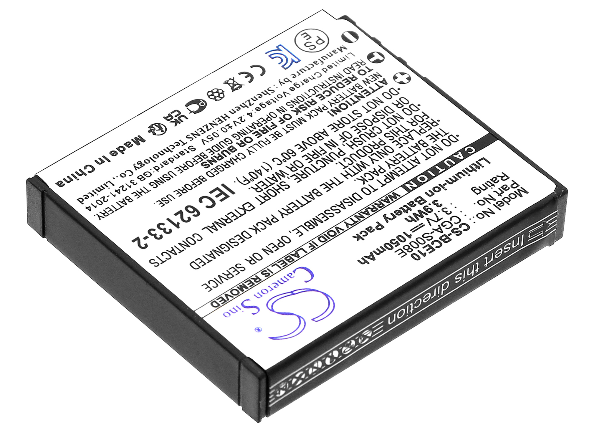 Panasonic battery DMW-BCE10 CGA S008 S008E VW-VBJ10 S008A/1B