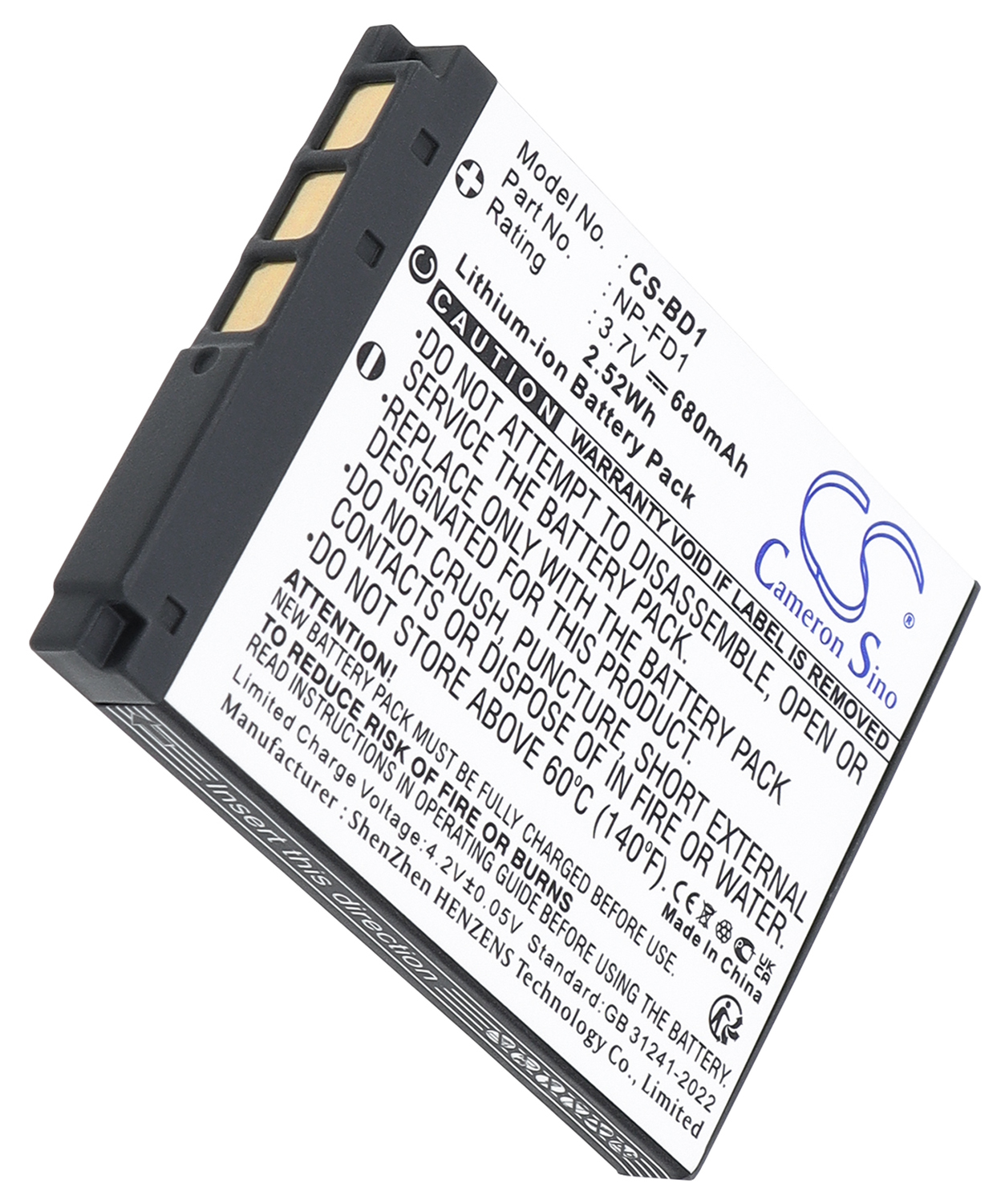 Sony NP-FD1 NP-BD1 camera camcorder battery rechargeable