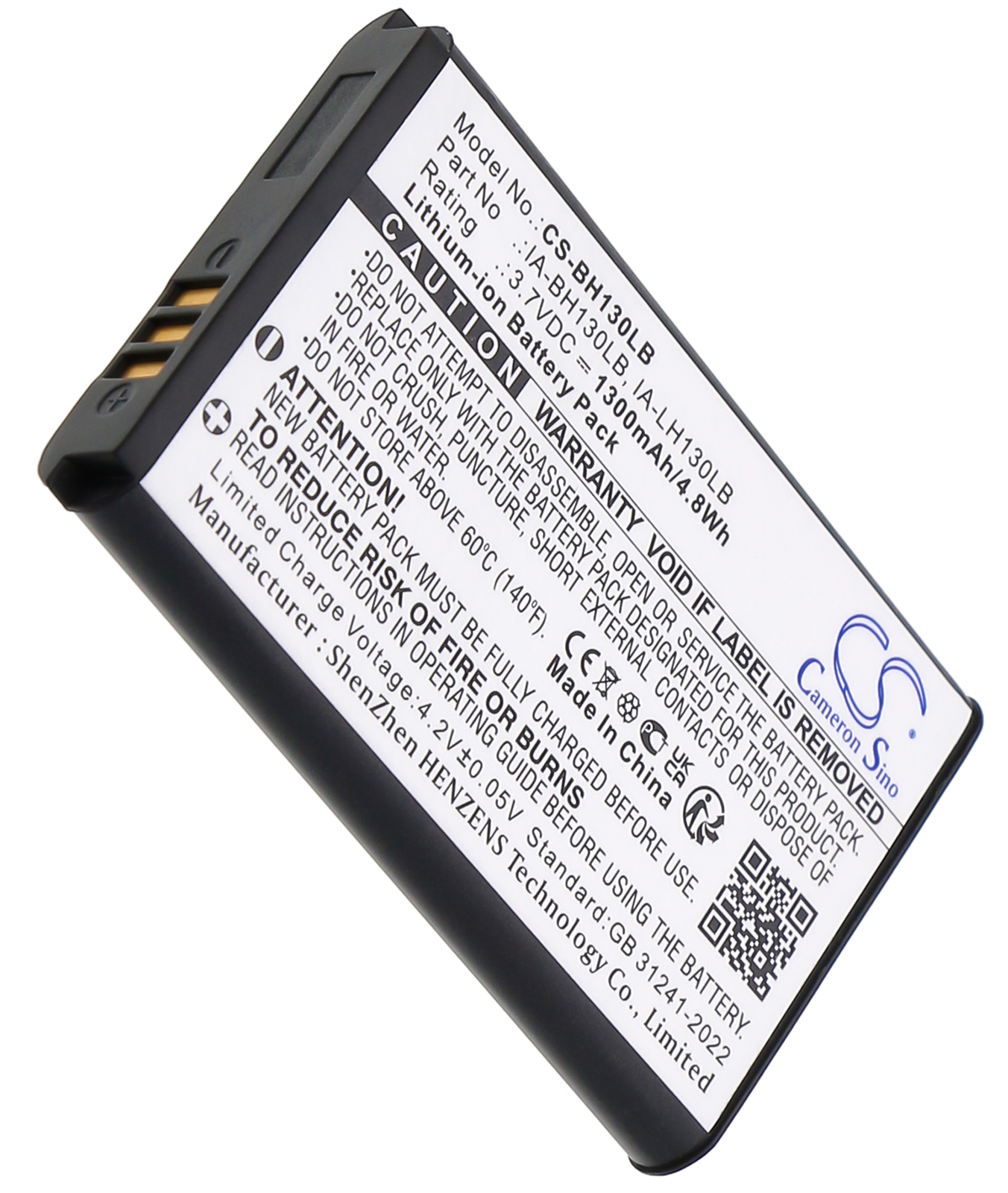 Samsung HMX-U20 HMX-W200 HMX-W350 battery 1300mAh Li-ion 3.7V