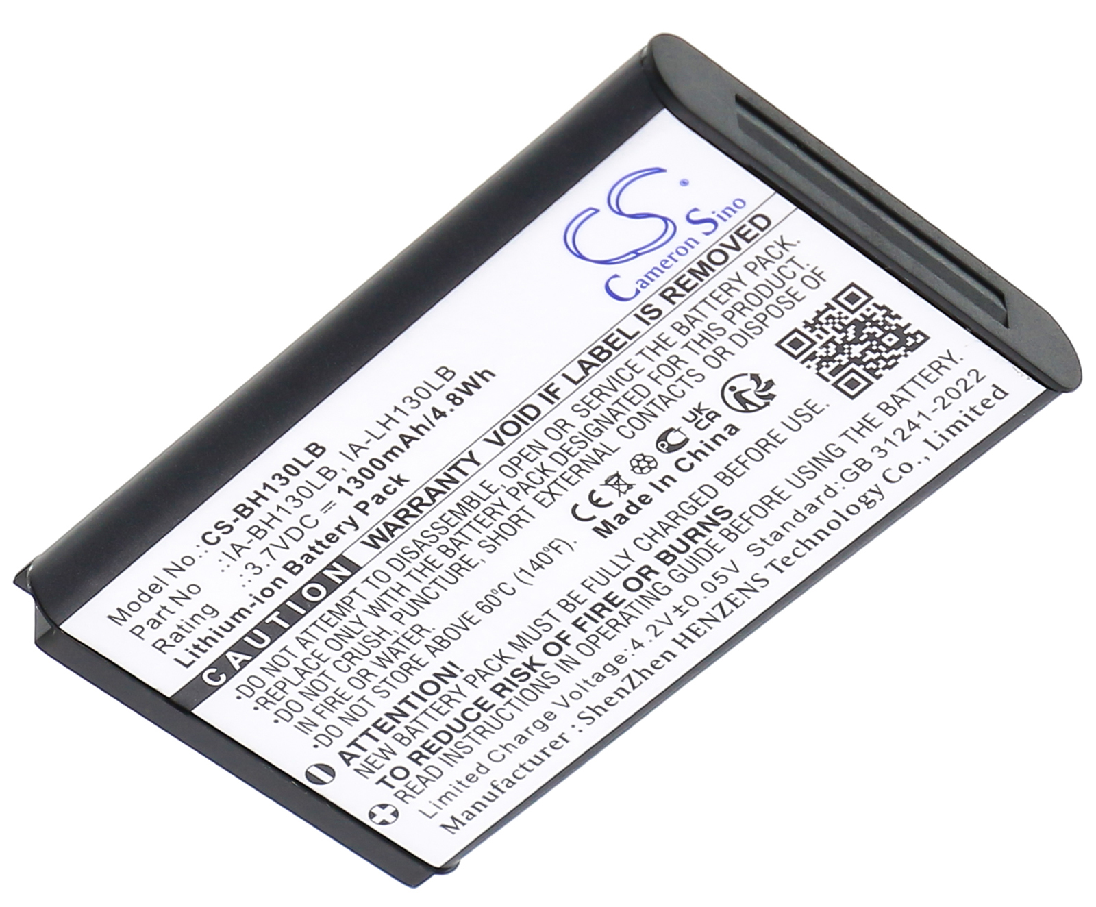 Samsung HMX-U20 HMX-W200 HMX-W350 battery 1300mAh Li-ion 3.7V