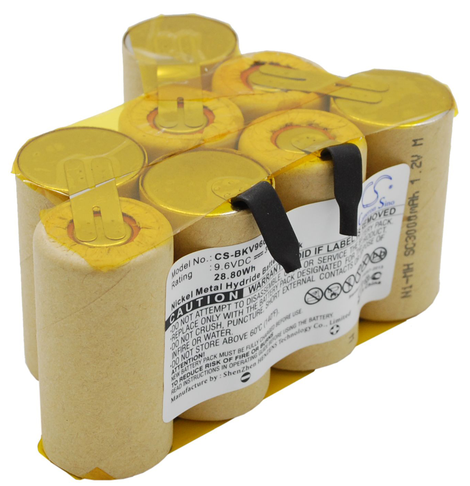 Black & Decker DV9605 Vacuum battery 3000mAh Ni-MH 9.6V
