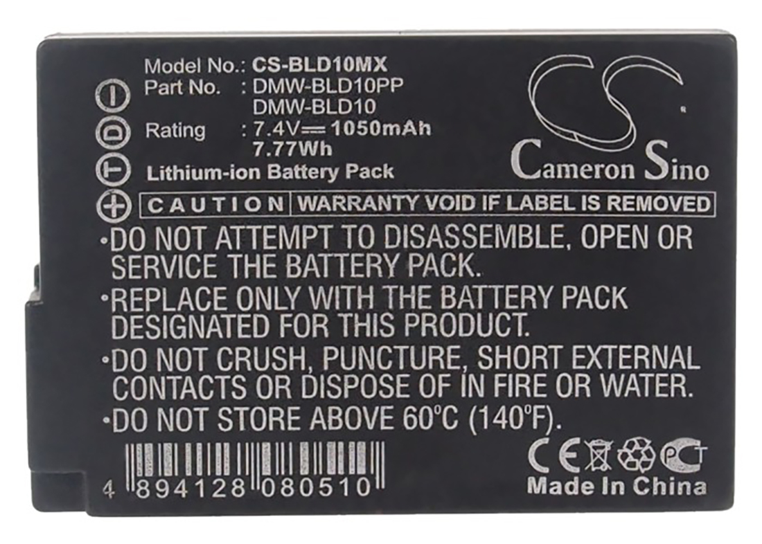 Panasonic Lumix DMC-G3 DMC-G3K camera battery 850mAh Li-ion 7.4V