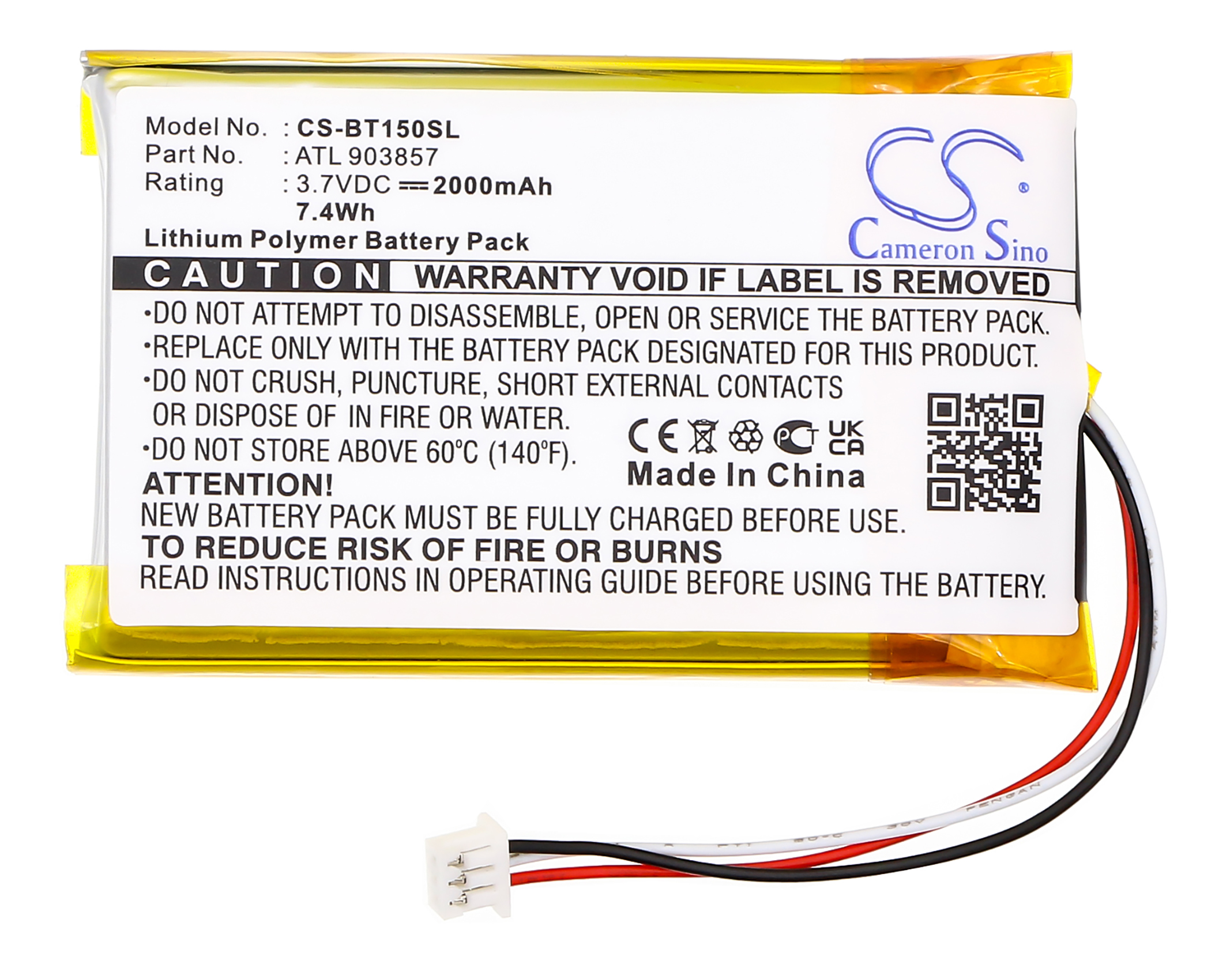 Globalsat battery TR-150 TR-151 ATL903857 GPS Receiver
