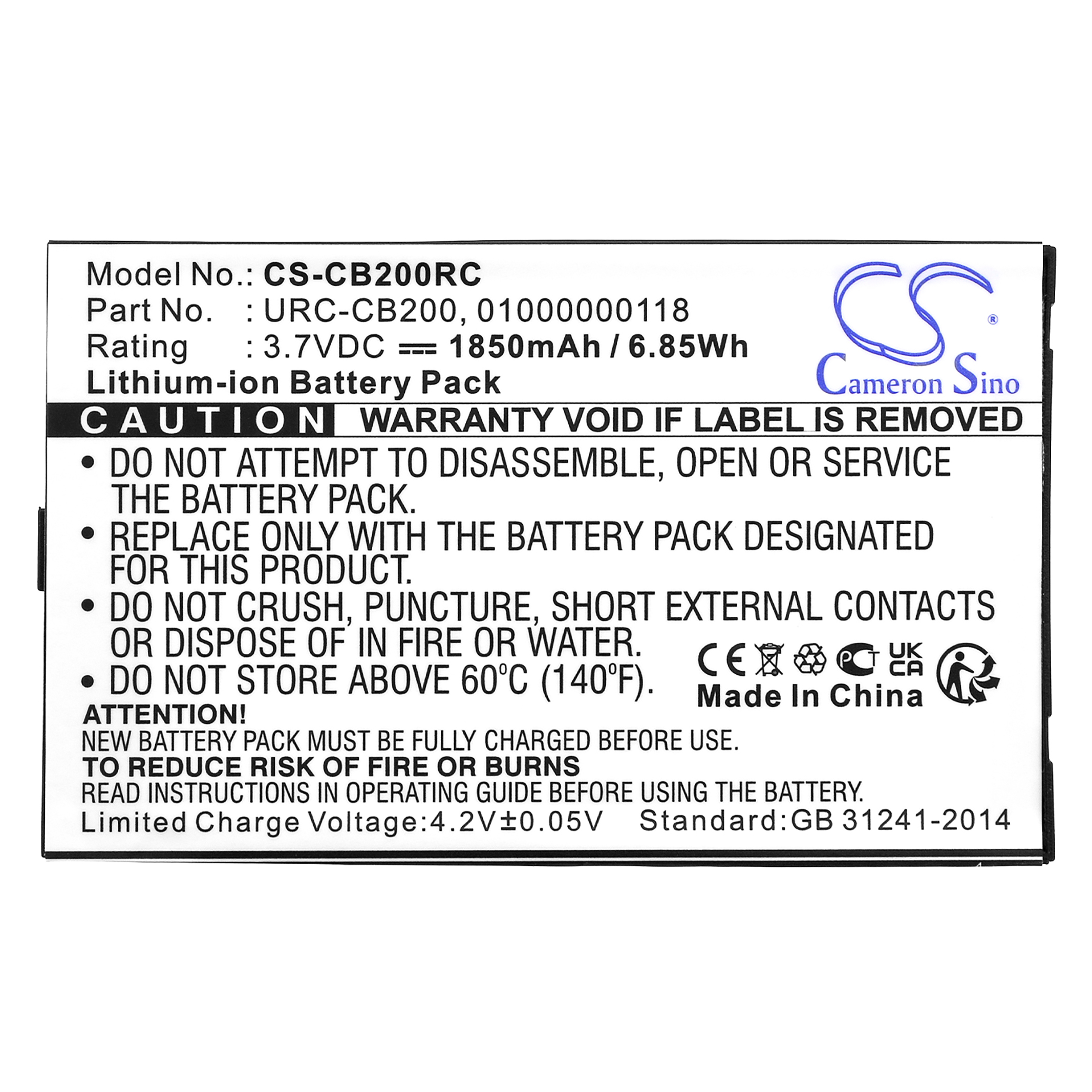 Sonos controller CB200 CB200WR1 Cr200 replacement battery