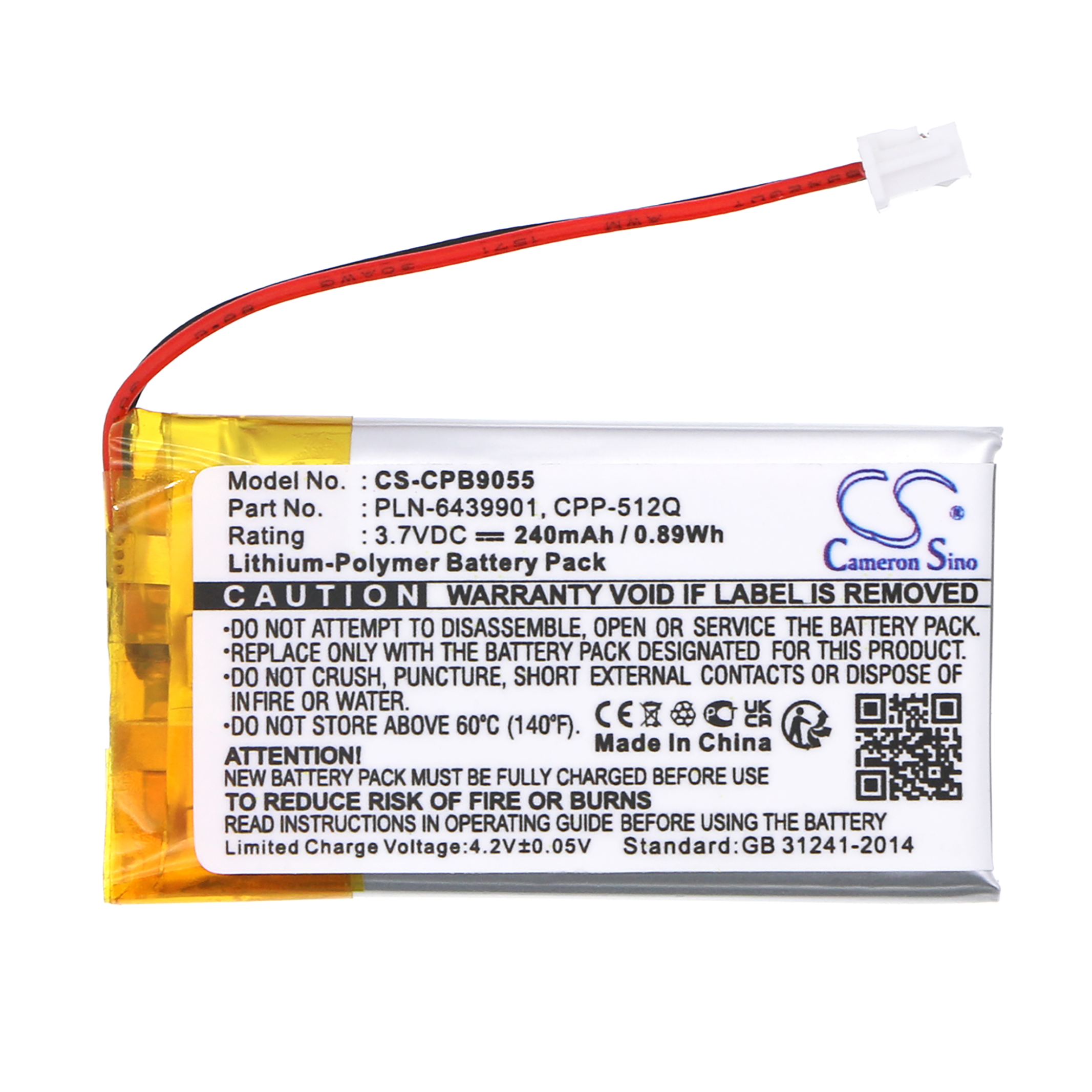 Replacement battery PLN-6439901 Plantronics Headsets rechargeable