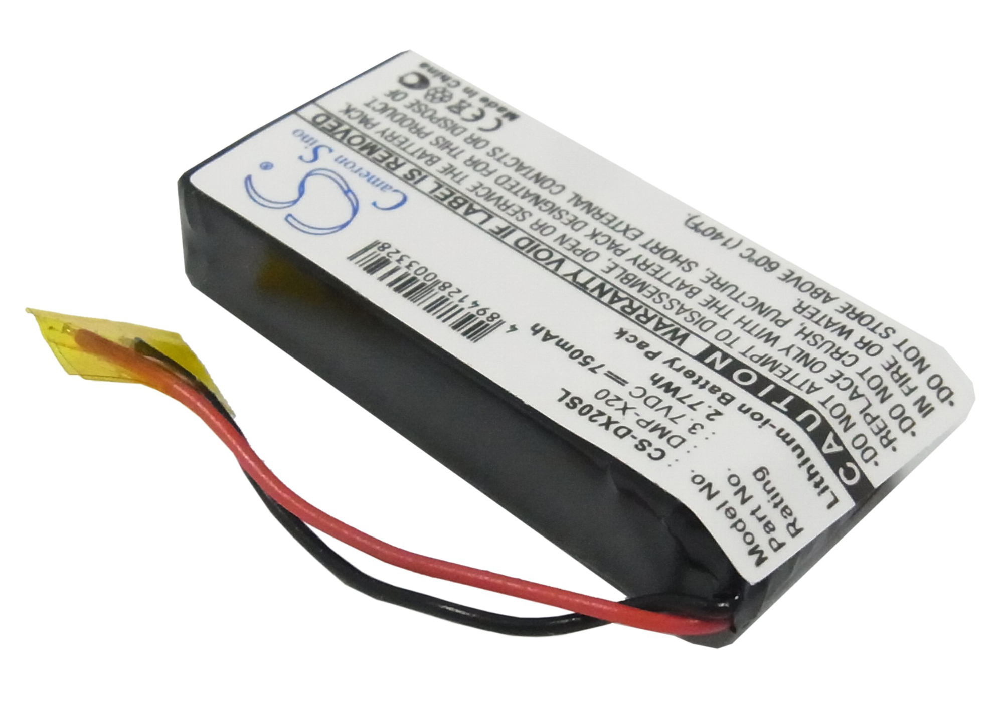 Gateway battery DMP-X20 MP3 player rechargeable replacement