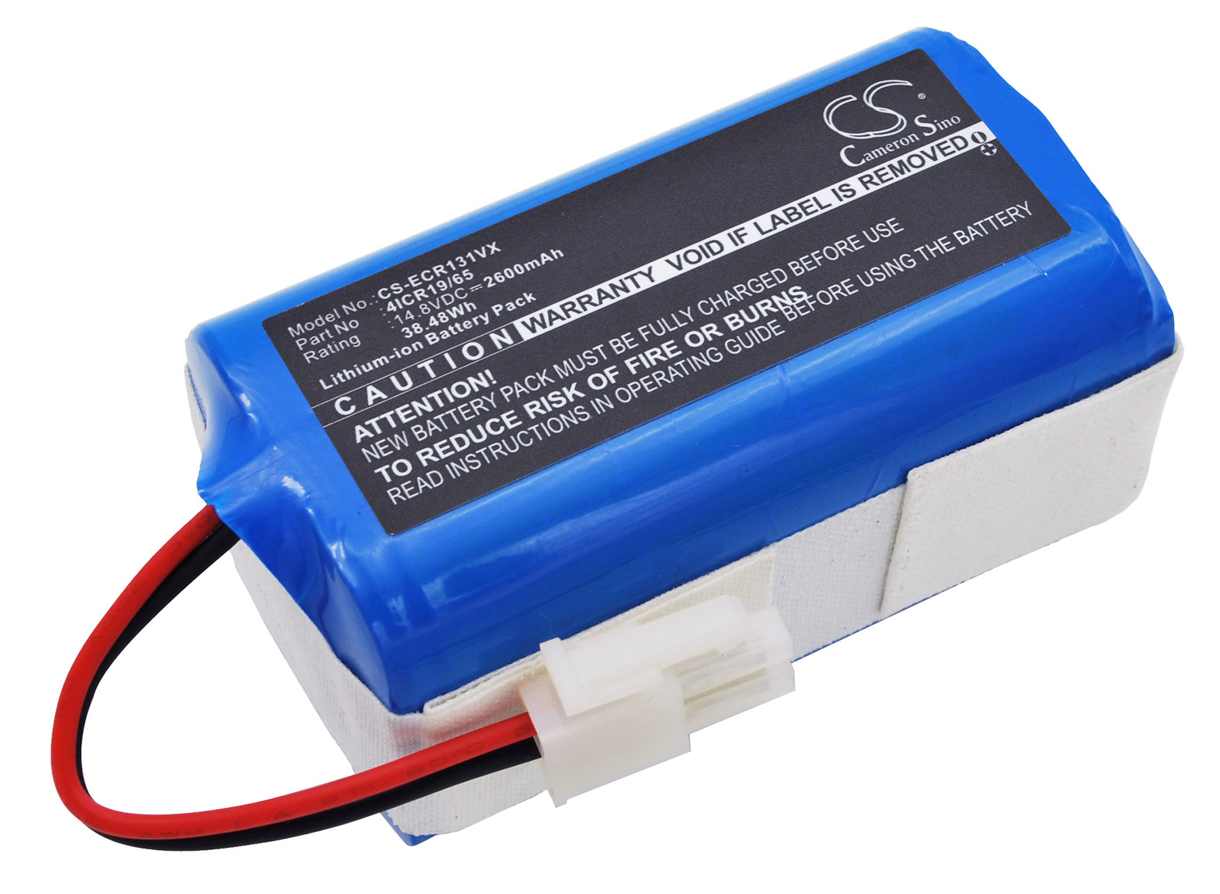 Ecovacs 4ICR19/65 CEN 540 Vacuum battery 2600mAh Li-ion 14.8V