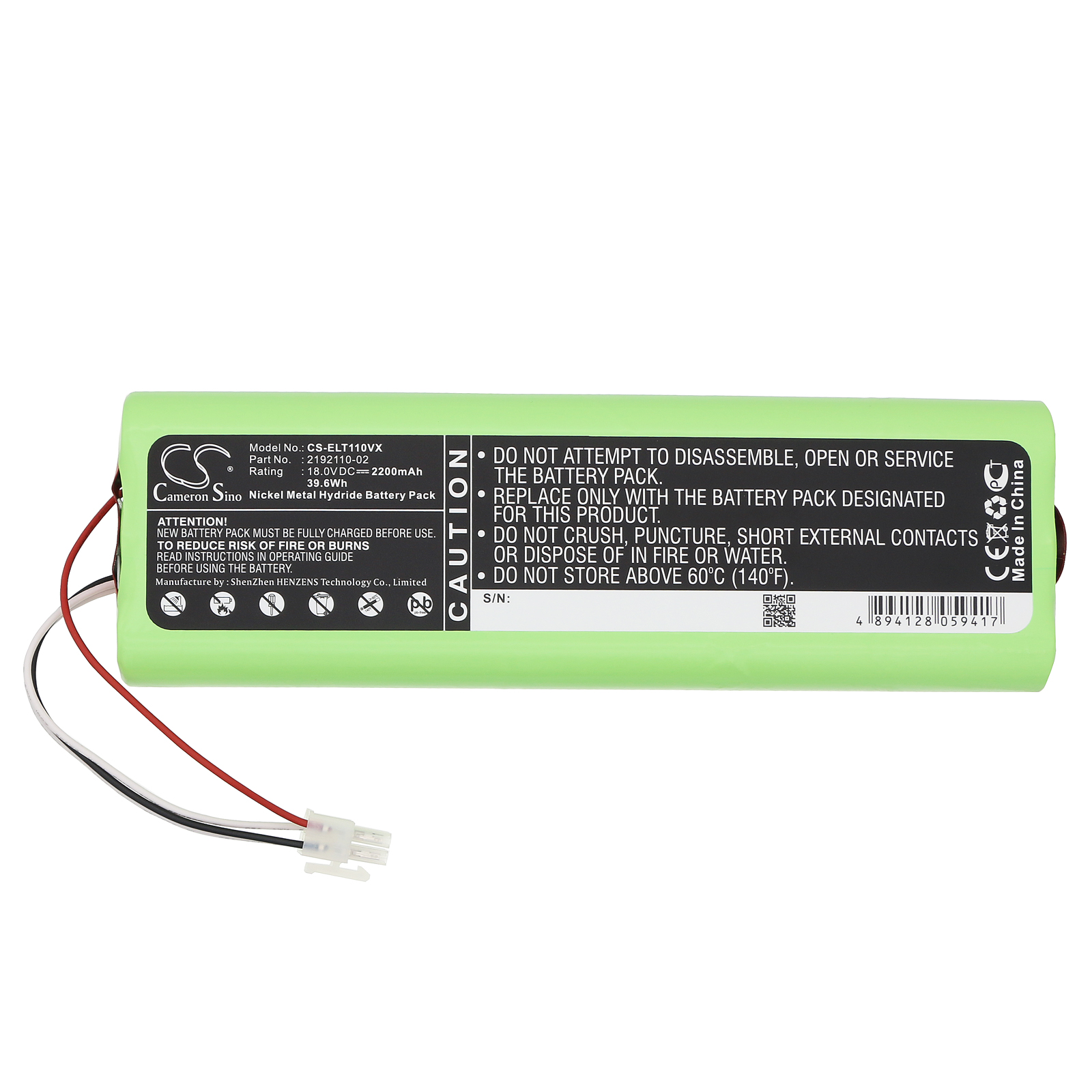 Electrolux Trilobite ZA1 ZA2 vacuum battery 2200mAh Ni-MH 18v