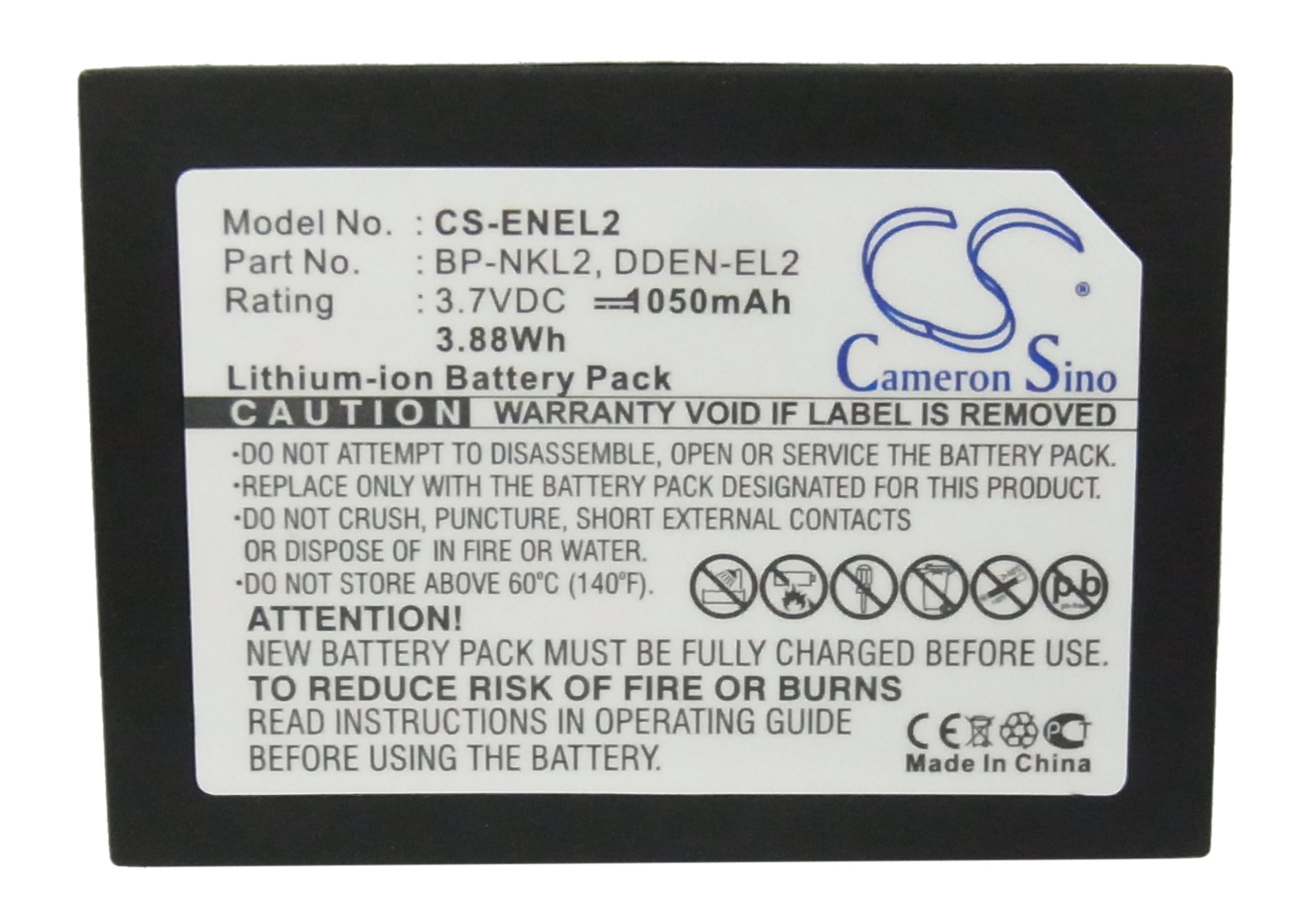 Nikon-en-el2 battery replacement 3.7v 1000mAh camera