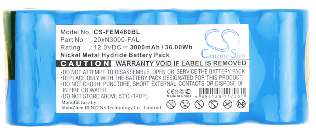 Falard 20xN3000-FAL LEM-460 PEM-807 battery 3000mAh Ni-MH 12v