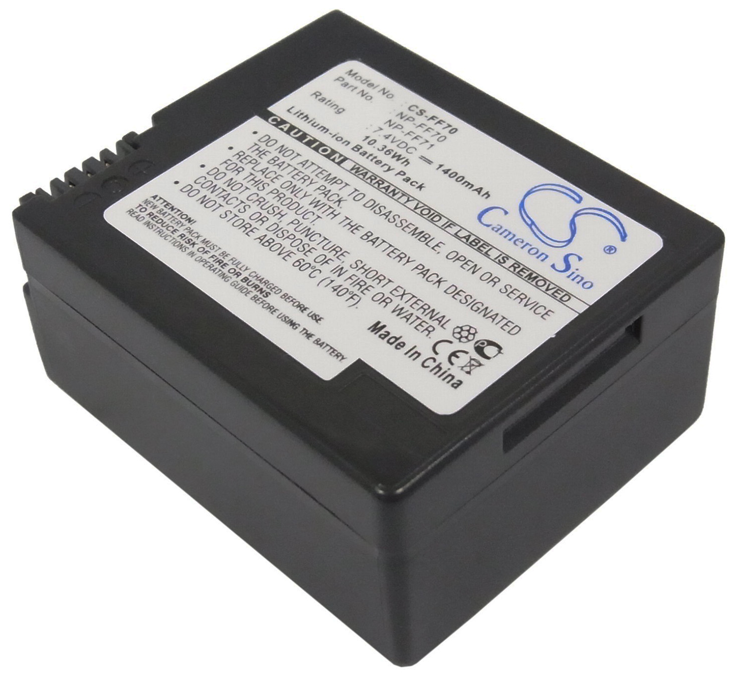 Sony NP-FF70 battery replacement & NP-FF71 NP-FF71S rechargeable
