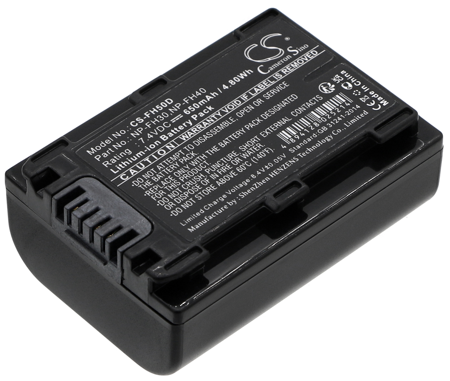 Sony NP FH30 FH40 FH50 NP-FH60 camera battery 650mAh 7.4V