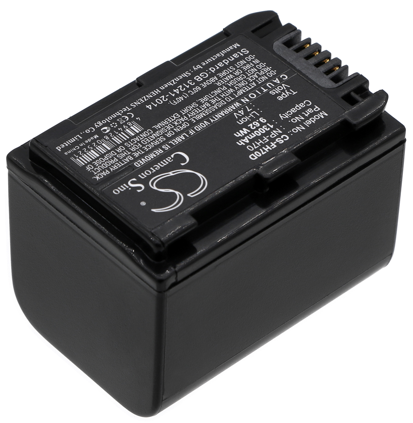 Sony NP-FH70 CR-HC51E DCR-30 camera battery 1300mAh Li-ion 7.4V