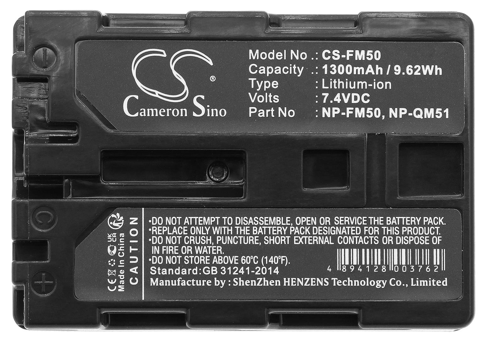 Sony NP-FM50 battery Cyber-shot DSC replacement