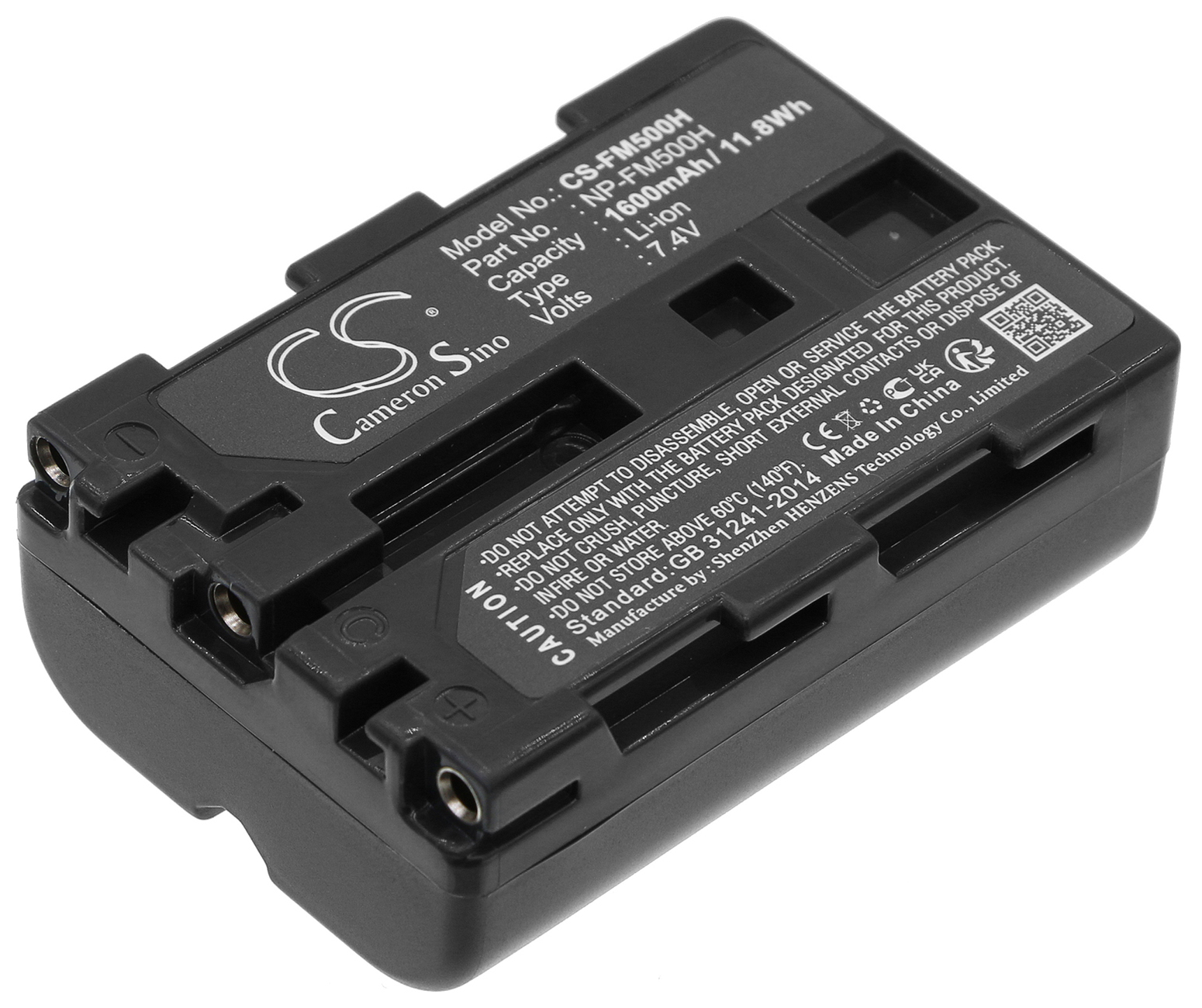 Sony NP-FM500H battery replacement camera 7.4v Li-ion 1600mAh