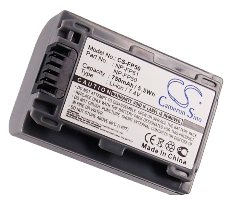 Sony battery NP-FP30 NP-FP51 camcorder 7.4v 750mAh