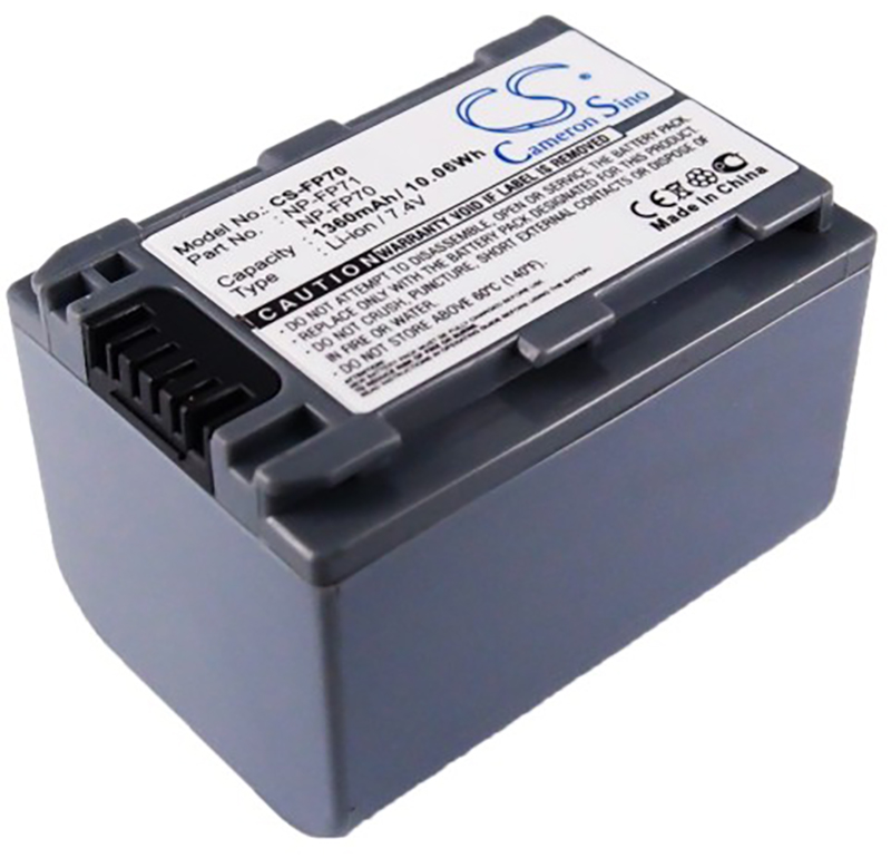 Sony NP-FP60 NP-FP70 NP-FP71 camera battery 1360mAh Li-ion 7.4V