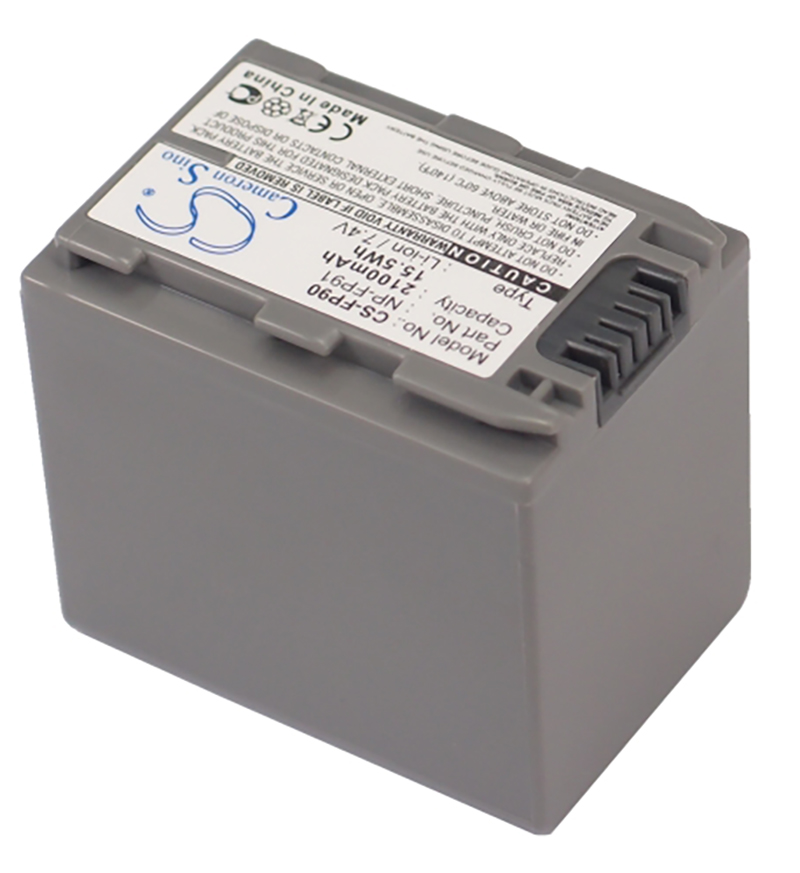 Sony NP-FP90 NP-FP91 DCR-DVD305 battery 2100mAh Li-ion 7.4V