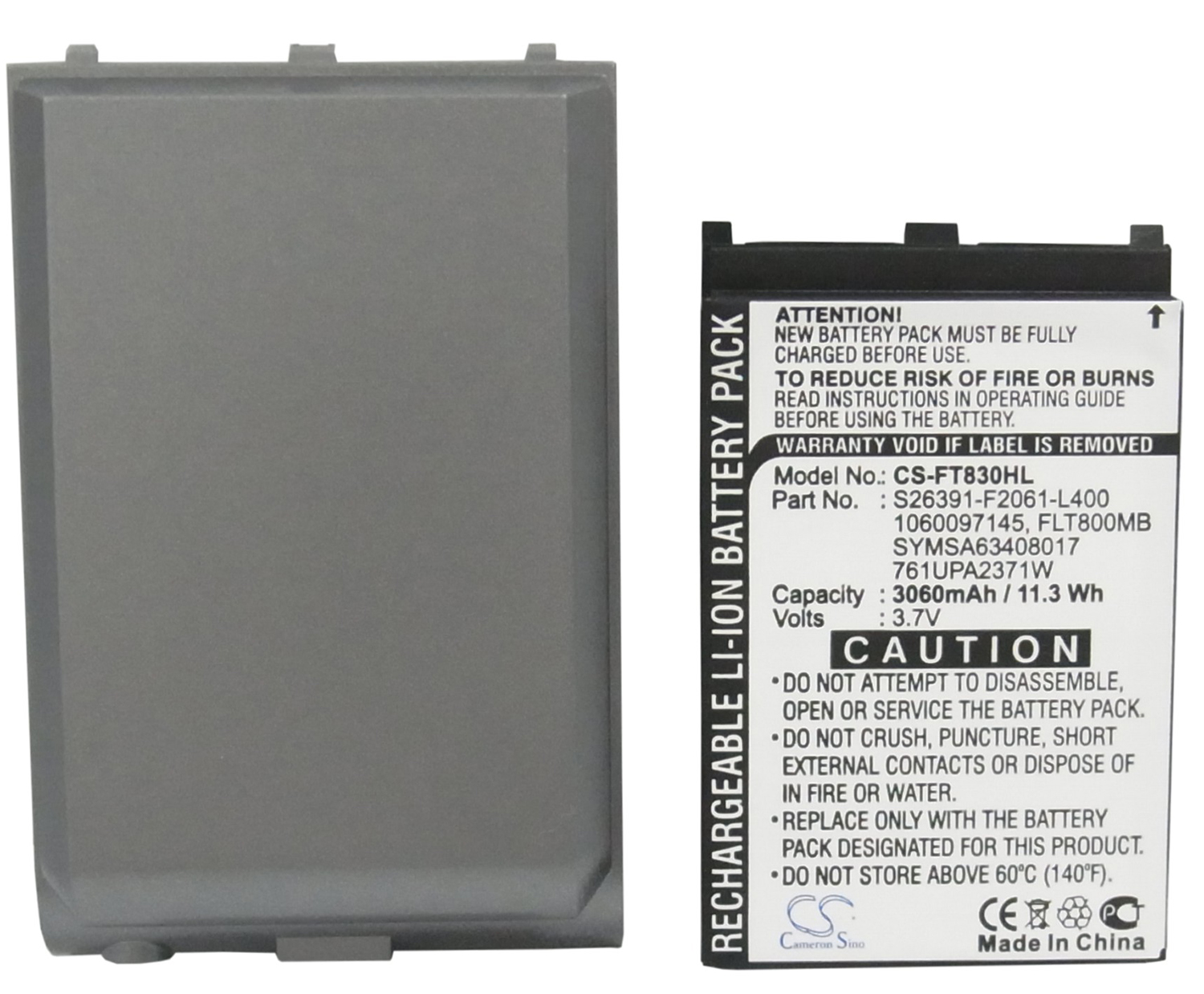Fujitsu Siemens Loox T800 T810 T830 extended with cover battery