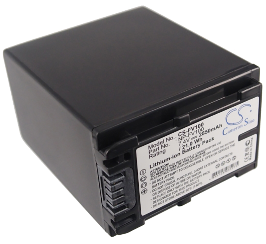 Sony NP-FV100 CR-SR100 DCR-SR300 camera battery 2850mAh 7.4V