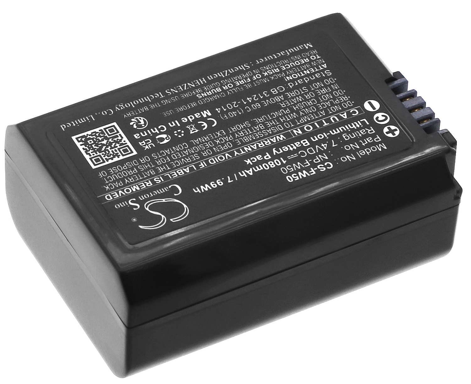 Sony NP-FW50 Alpha 5000 5100 55 55V camera battery 1080mAh 7.4V