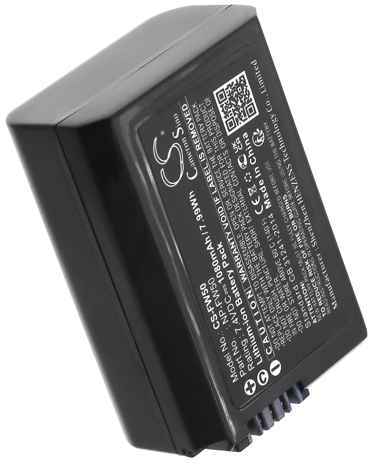 Sony NP-FW50 Alpha 5000 5100 55 55V camera battery 1080mAh 7.4V