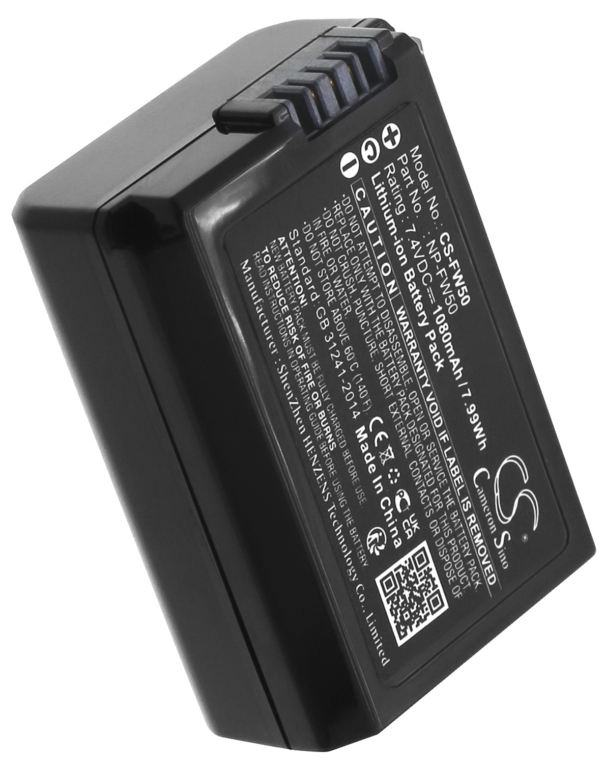 Sony NP-FW50 Alpha 5000 5100 55 55V camera battery 1080mAh 7.4V