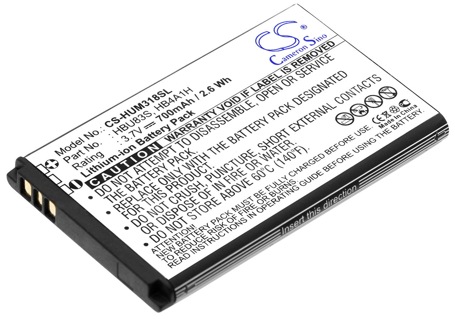 Huawei M318 U120 U121 HBU83S battery rechargeable replacement