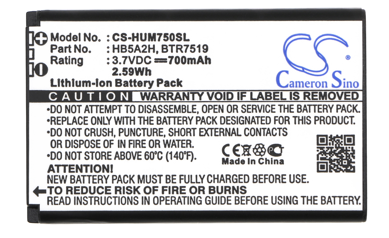 T-Mobile Tap Huawei M750 U7519 HB5A2H mobile phone batteries