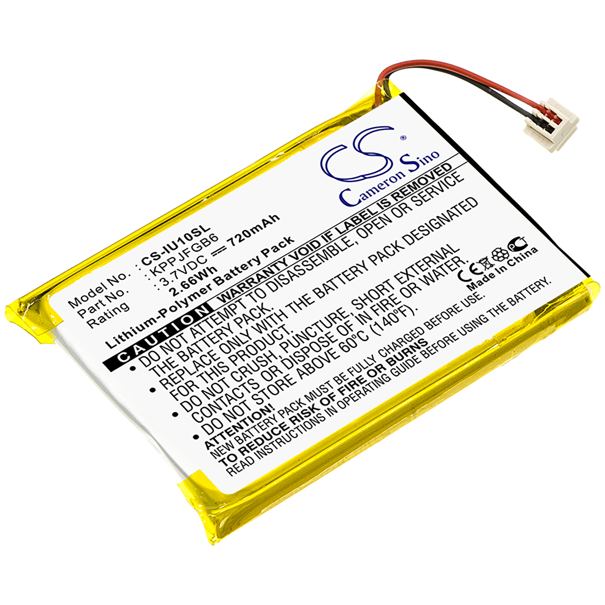 iRiver Clix 2GB 4GB U10 U10CT KPPJFGB6 battery MP3 MP4