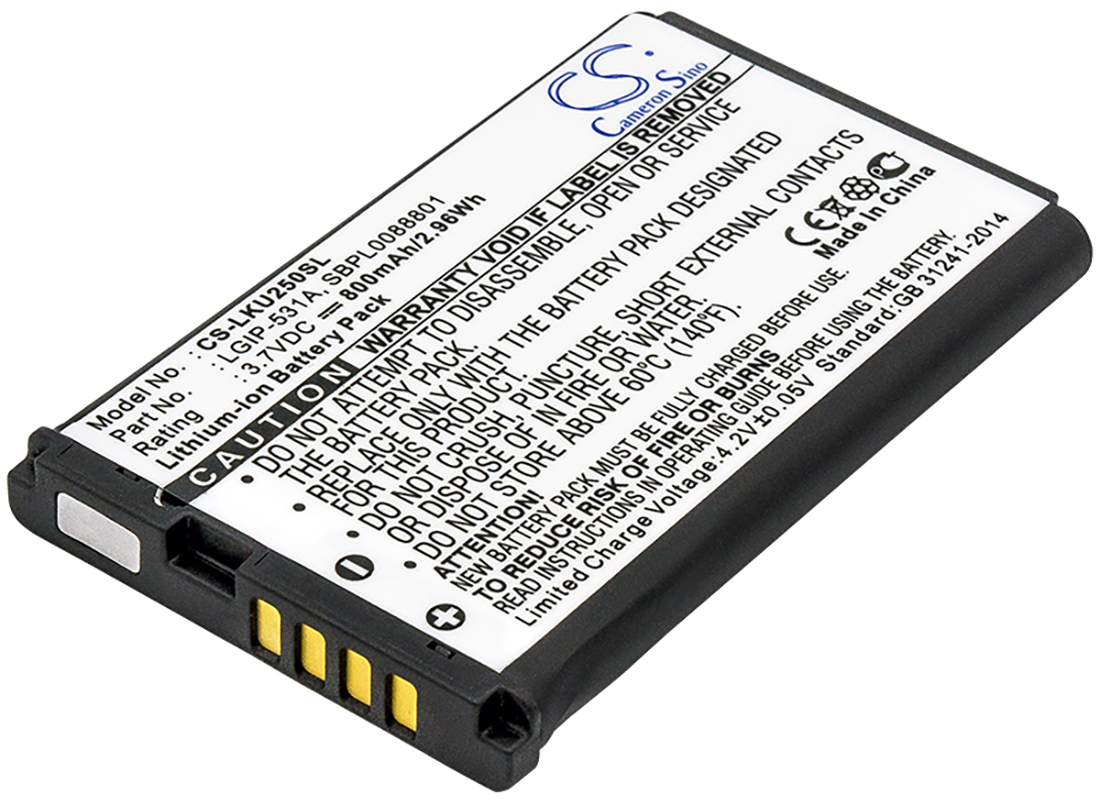 LG GB100 GB101 GB106 GB110 GB125 GM205 battery