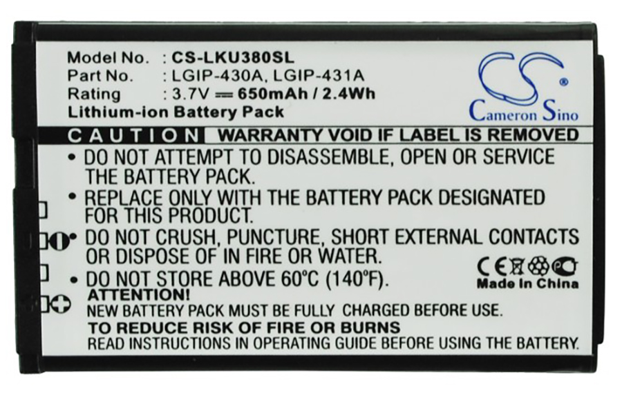 LG CP150 G100 GB102 GB130 battery replacement rechargeable