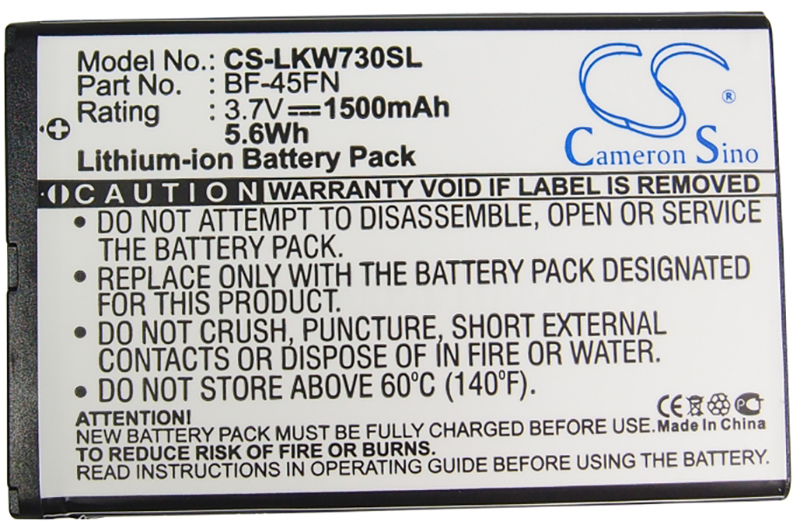 LG KW730 battery BF-45FN replacement 3.7v