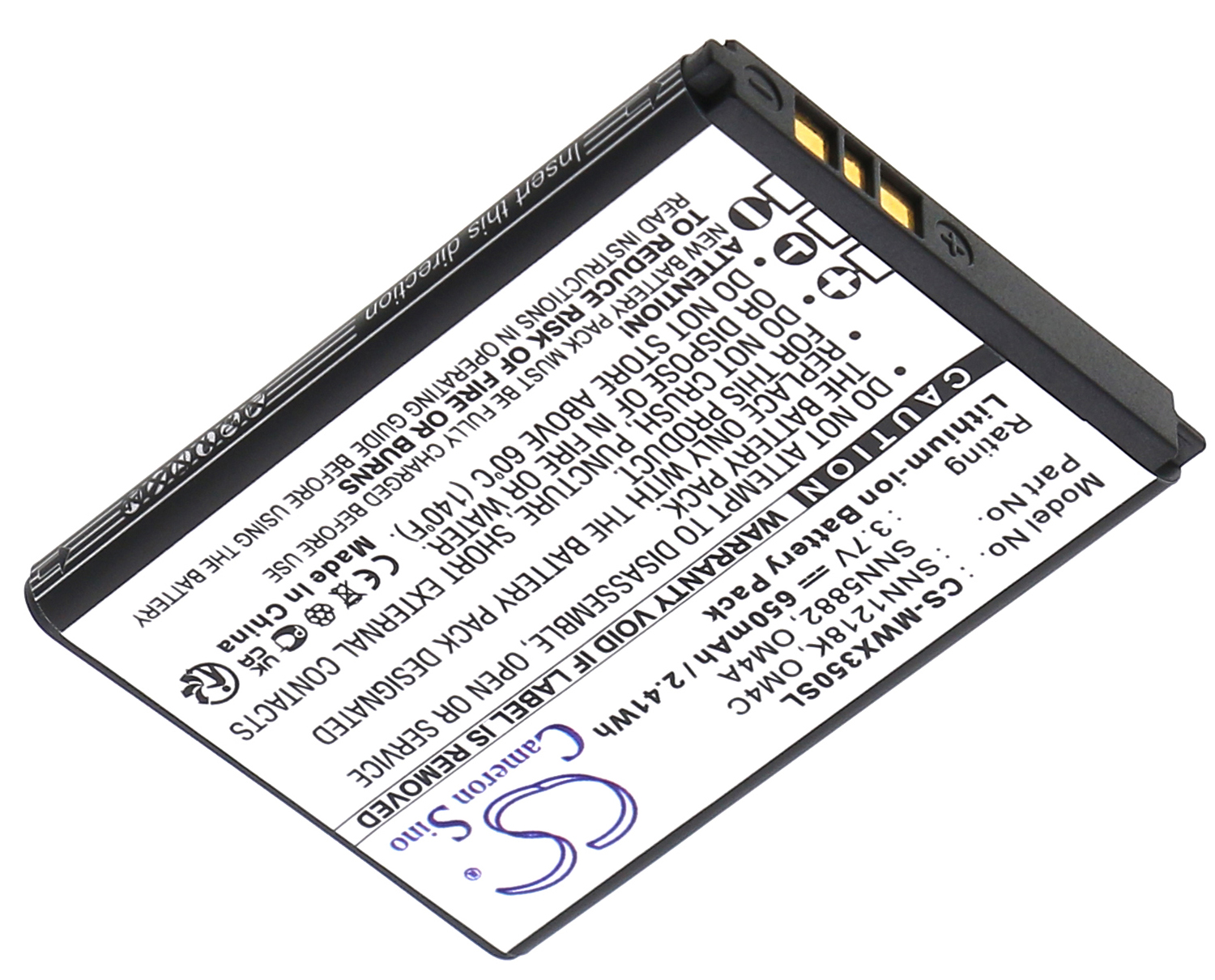 Motorola OM4A OM4C SNN1218K replacement battery