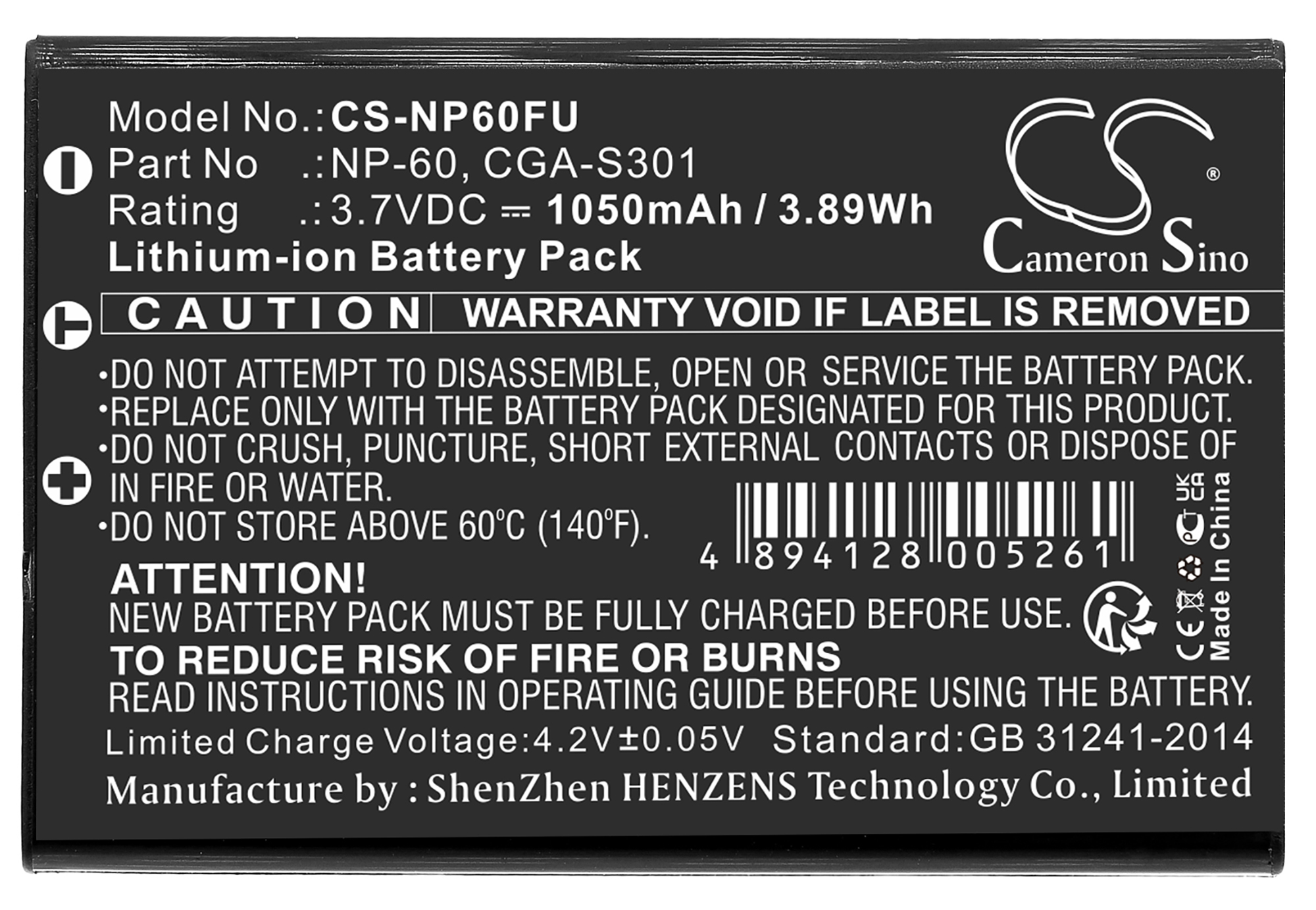 Kodak KLIC-5000 battery for easyShare digital camera rechargeable