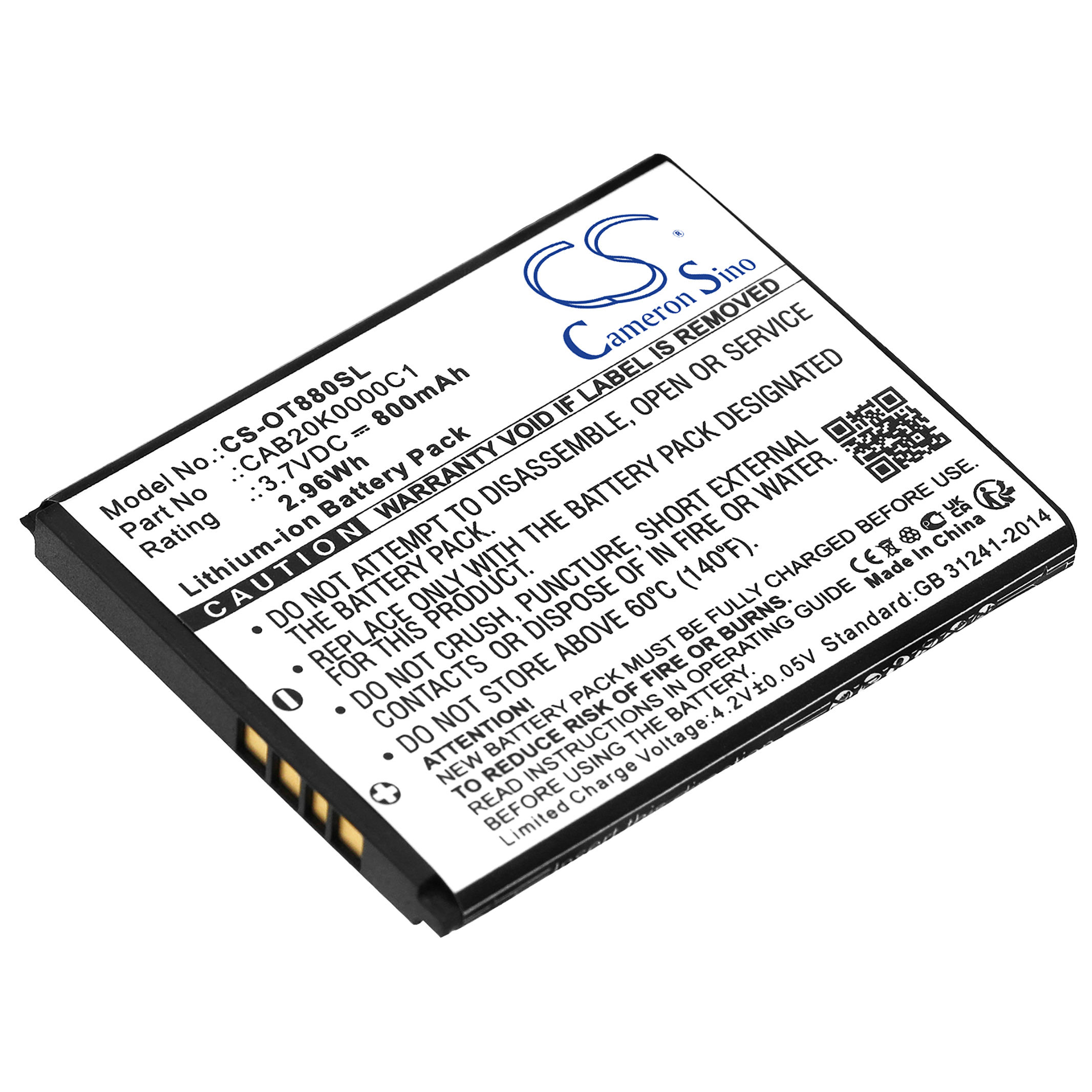 Alcatel Gyari OT-800 OT-800A Tribe and VM800 batteries