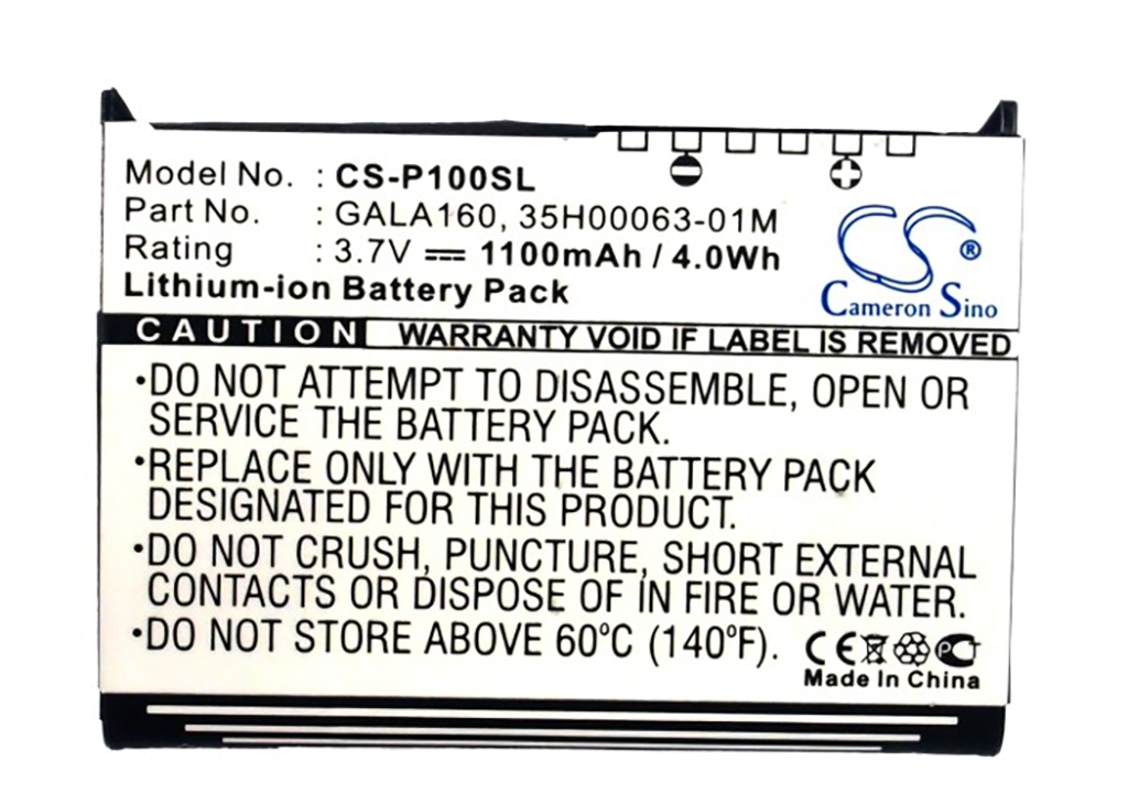 Qtek G100 GALA160 rechargeable battery replacement