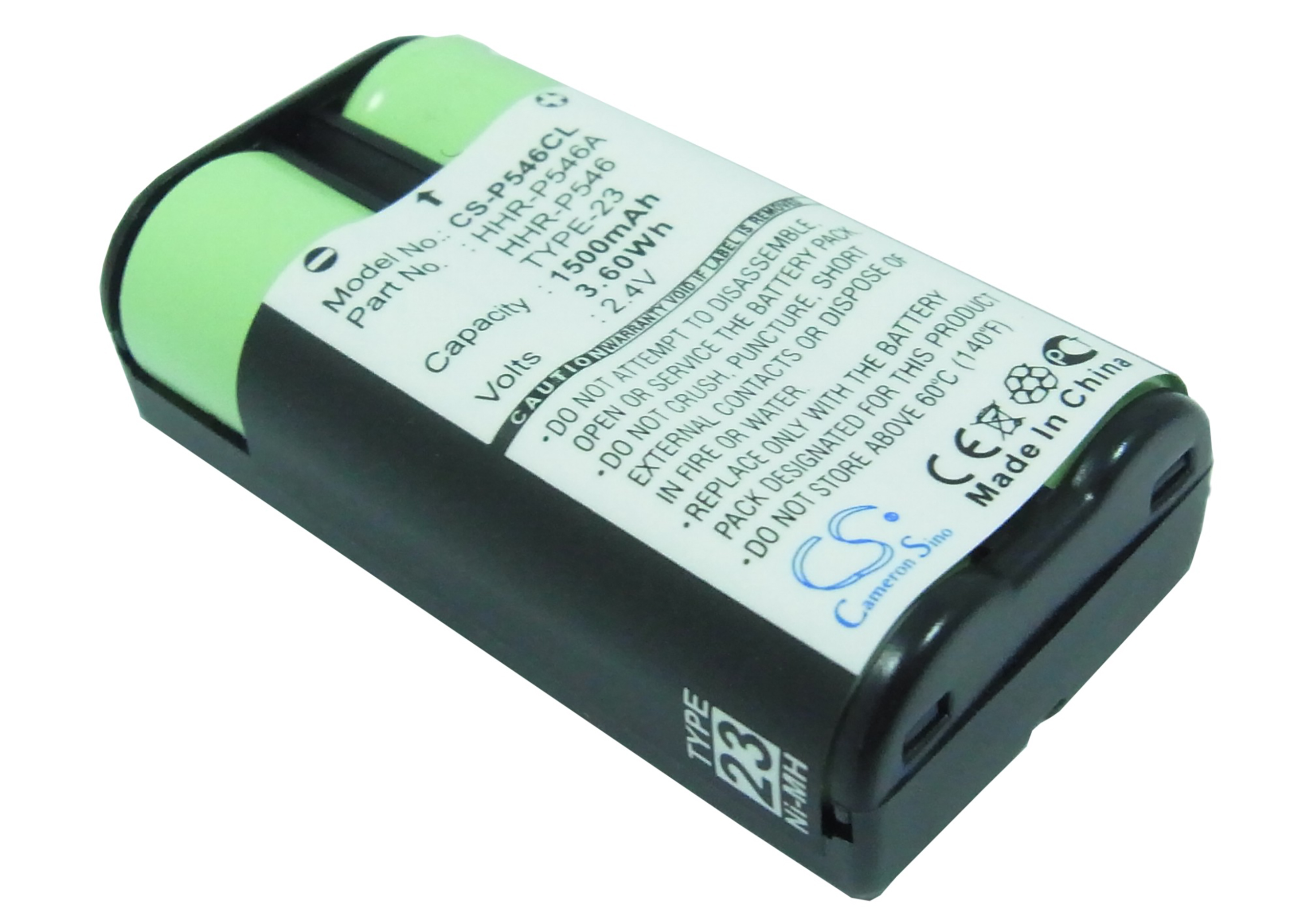 Panasonic HHR-P546 HHR-P546A TYPE 23 battery cordless phone