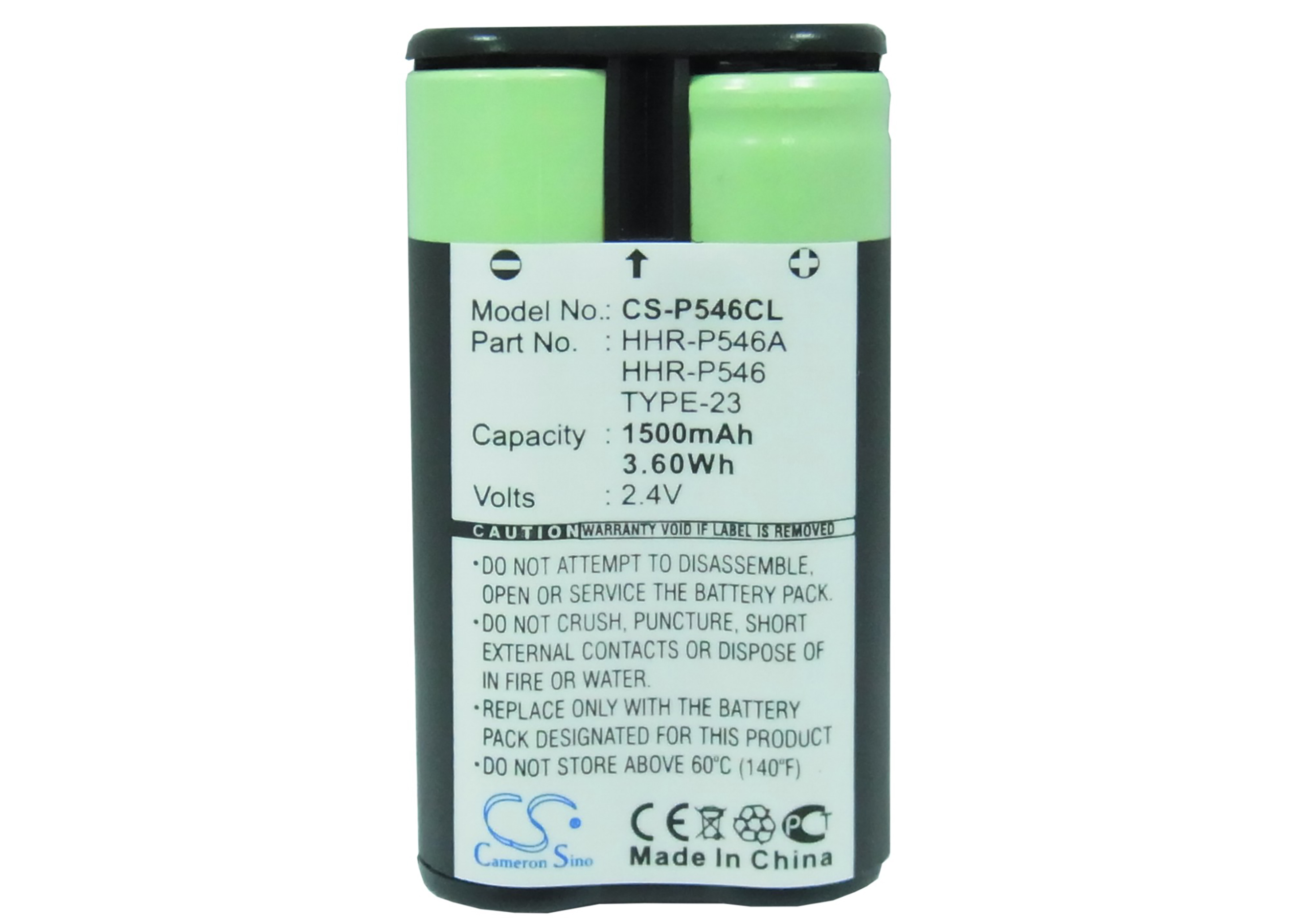Panasonic HHR-P546 HHR-P546A TYPE 23 battery cordless phone
