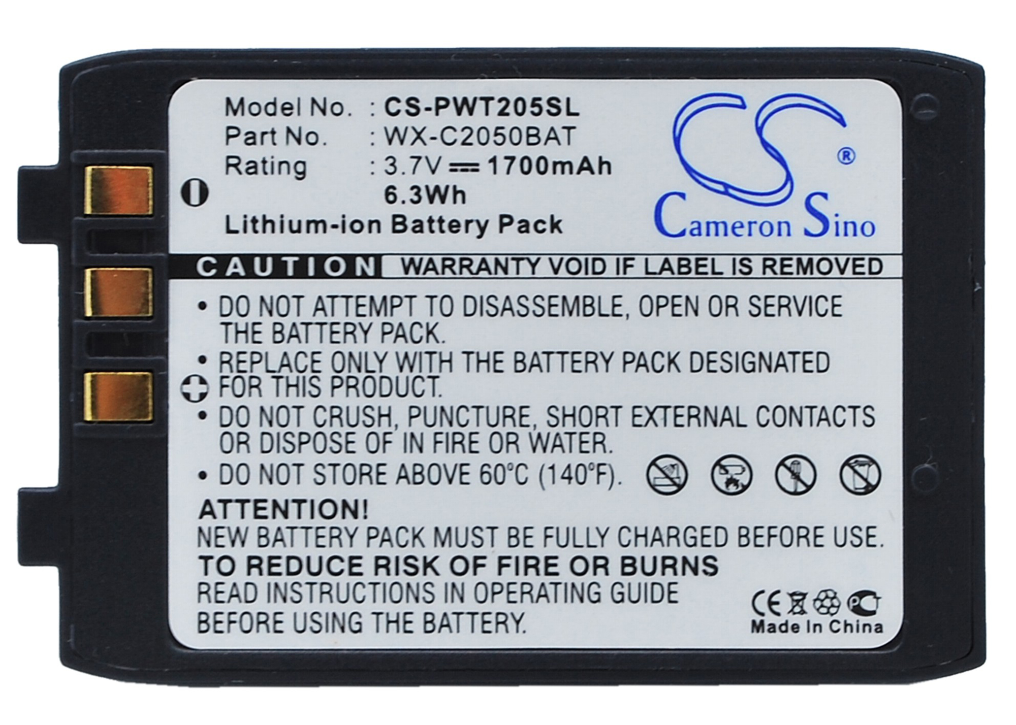 Panasonic Attune Aio battery 2050 WX-CT2050 2050BAT WX-C2050BAT