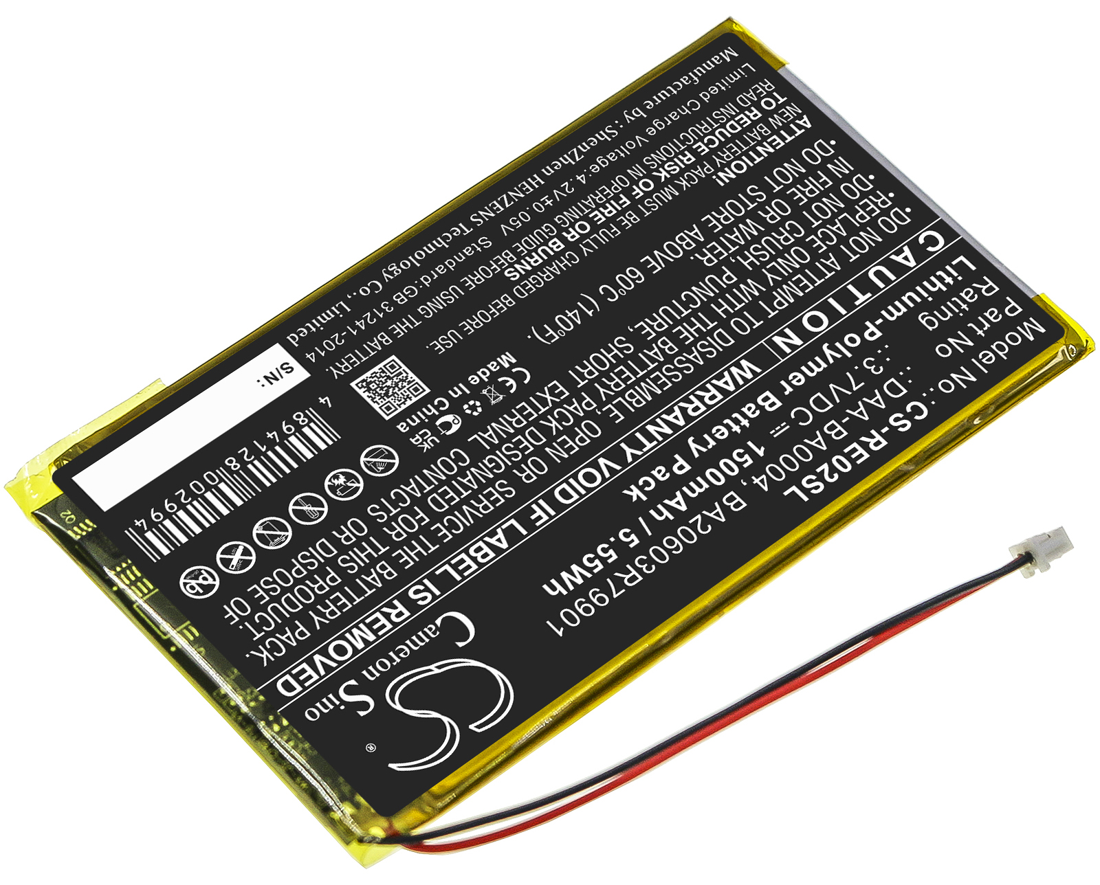 Creative Labs Zen Touch battery Nomad Jukebox DAP-HD0014 3.7v