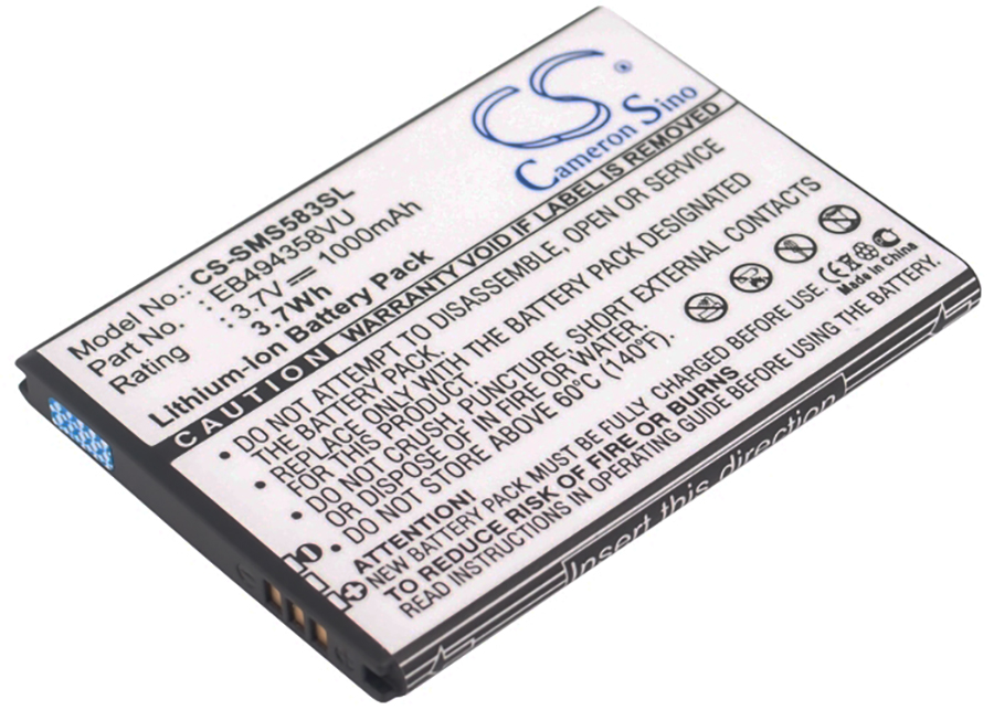 Samsung Ace battery Cooper Fit Galaxy replacement 3.7 volt