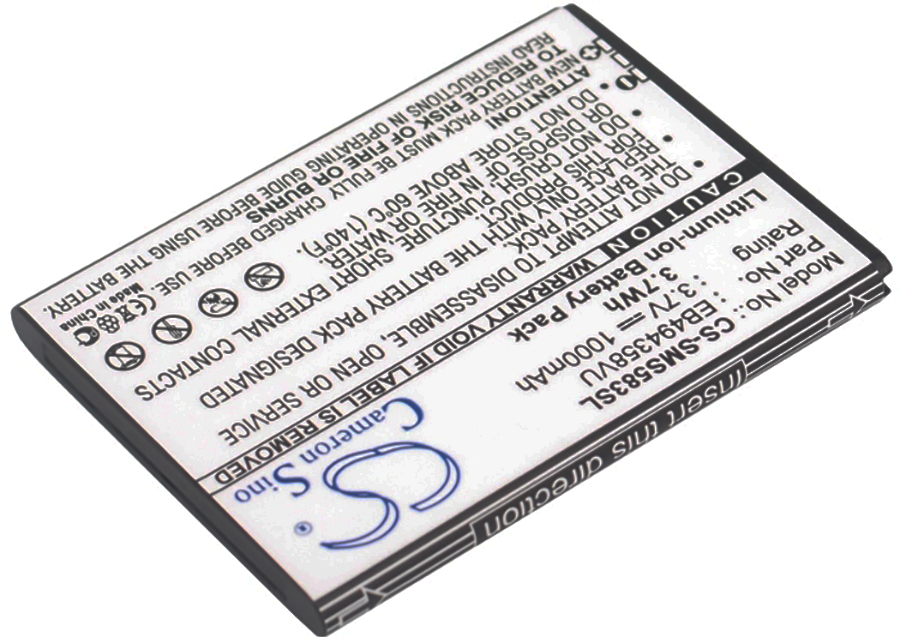 Samsung Ace battery Cooper Fit Galaxy replacement 3.7 volt