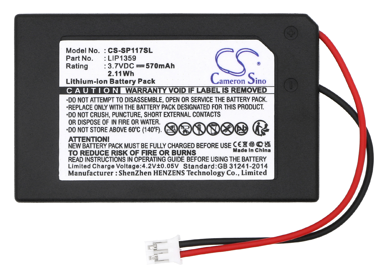 Sony CECHZC2E Dualshock 3 wireless Controller LIP1359 battery